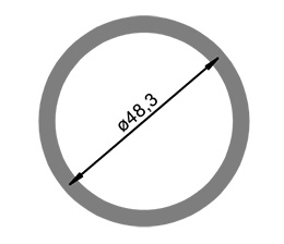 Verbinder für 48,3 mm Rohr